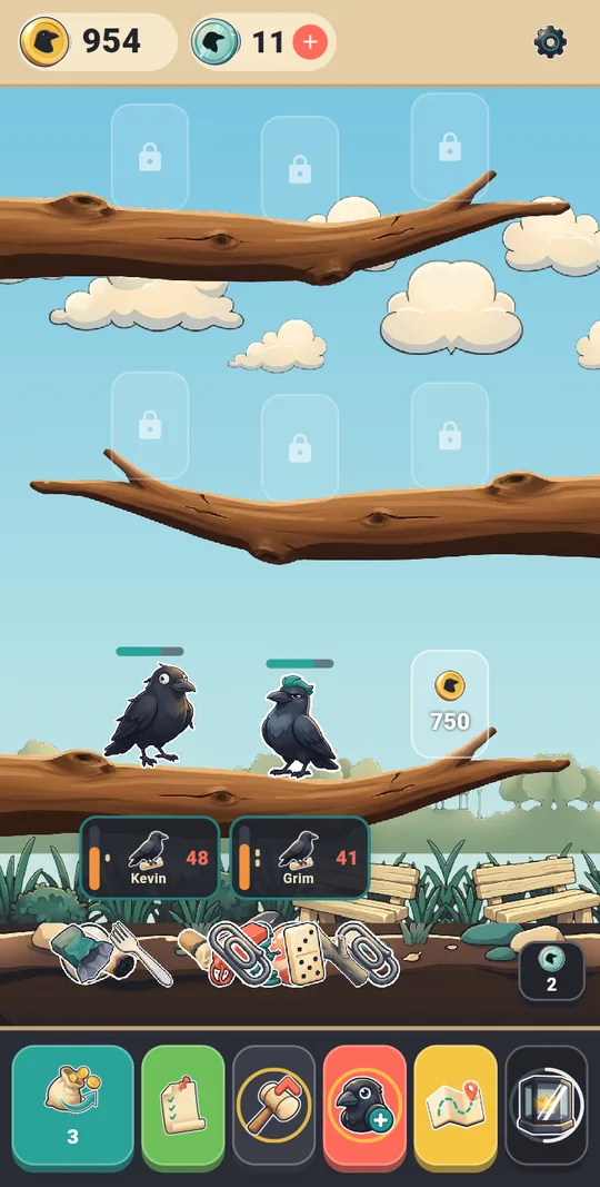 The base, with crows out on jobs