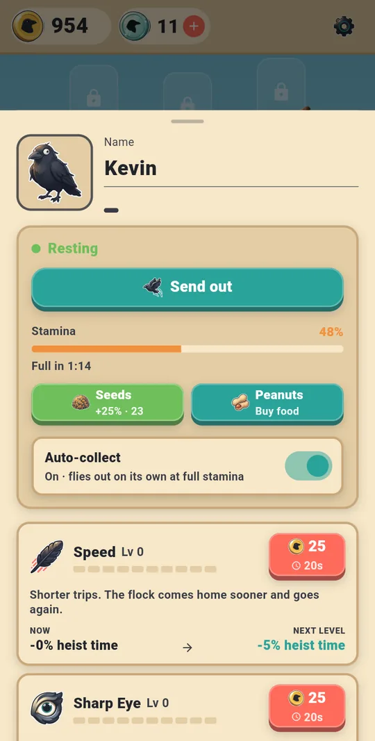 A crow profile: stats, mood and opinions